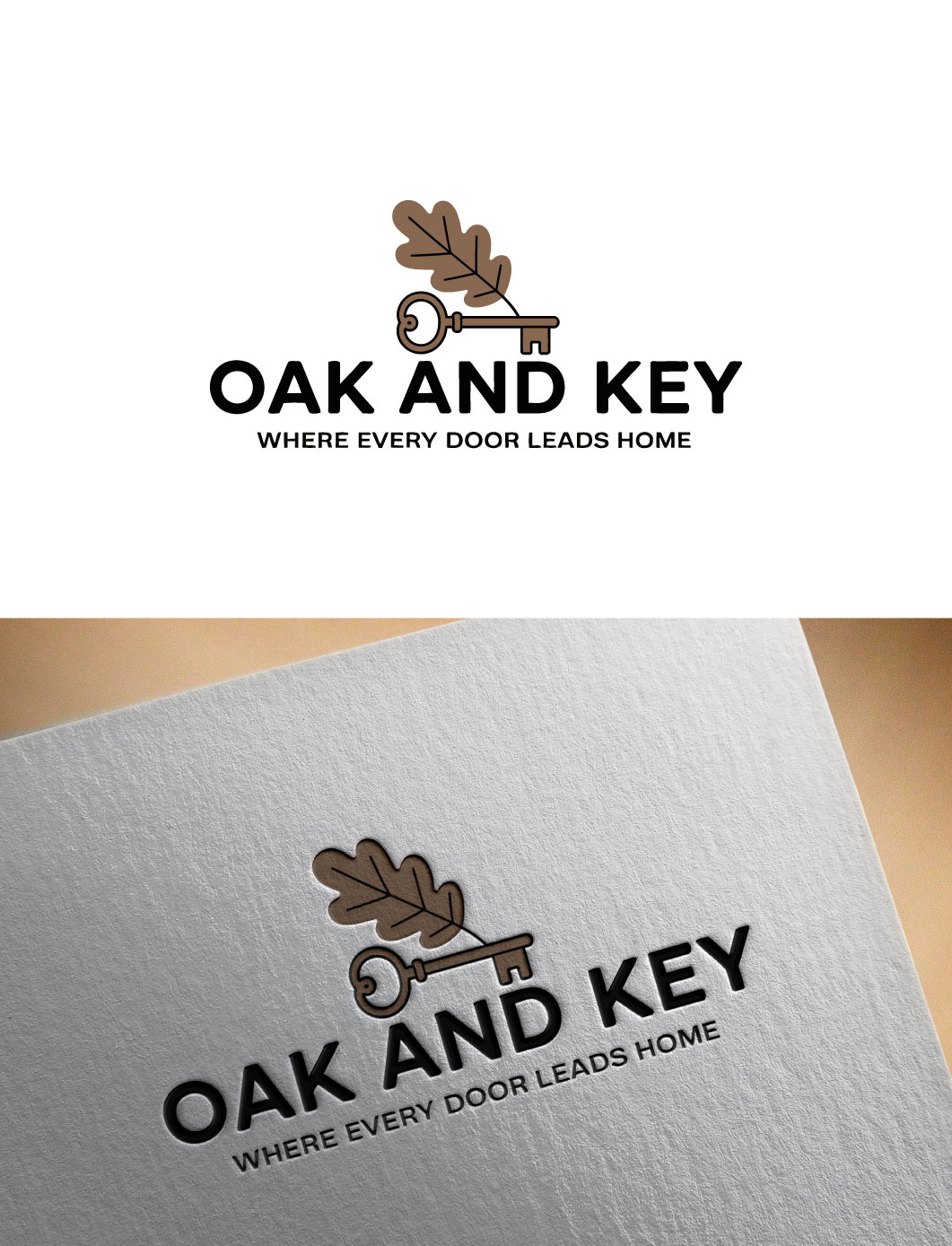 Logo Design by DesignVerse777 for Oak and Key Real Estate  | Design #36068457