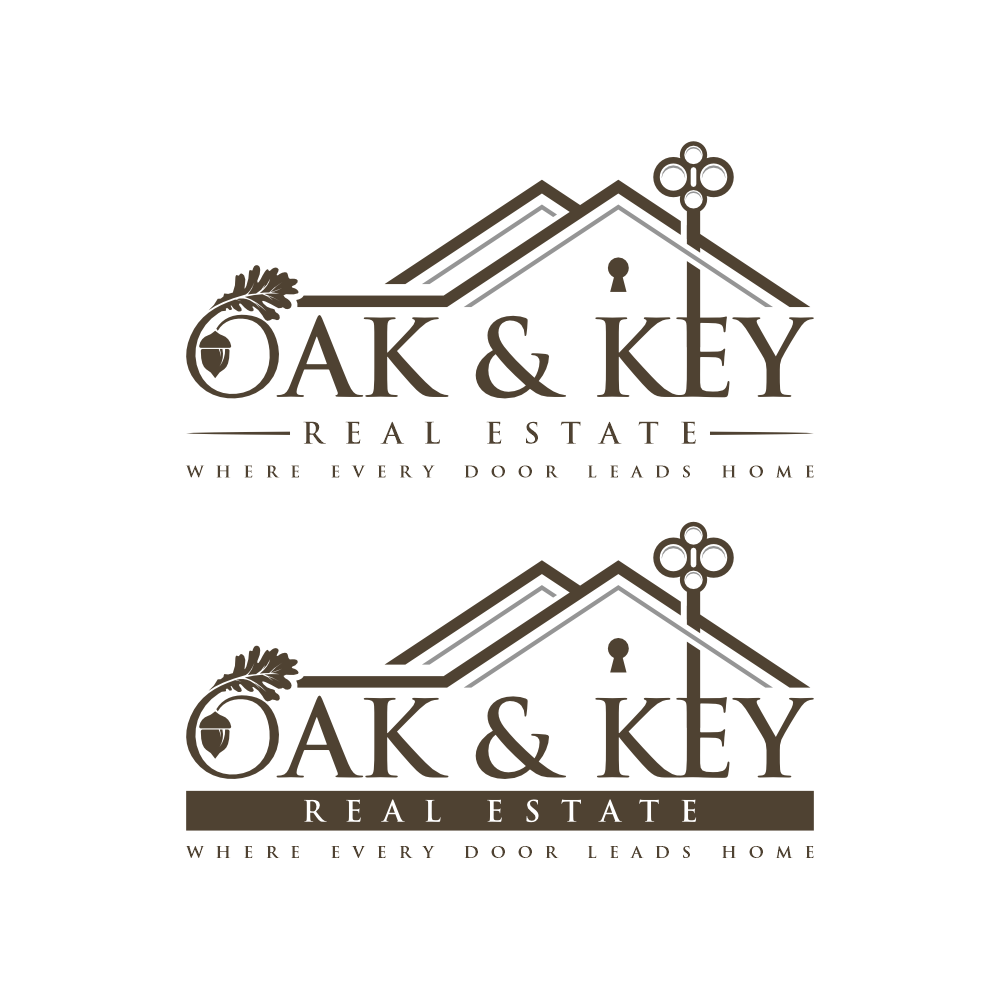 Logo-Design von BoboiBoy Api für Oak and Key Real Estate  | Design #36073821