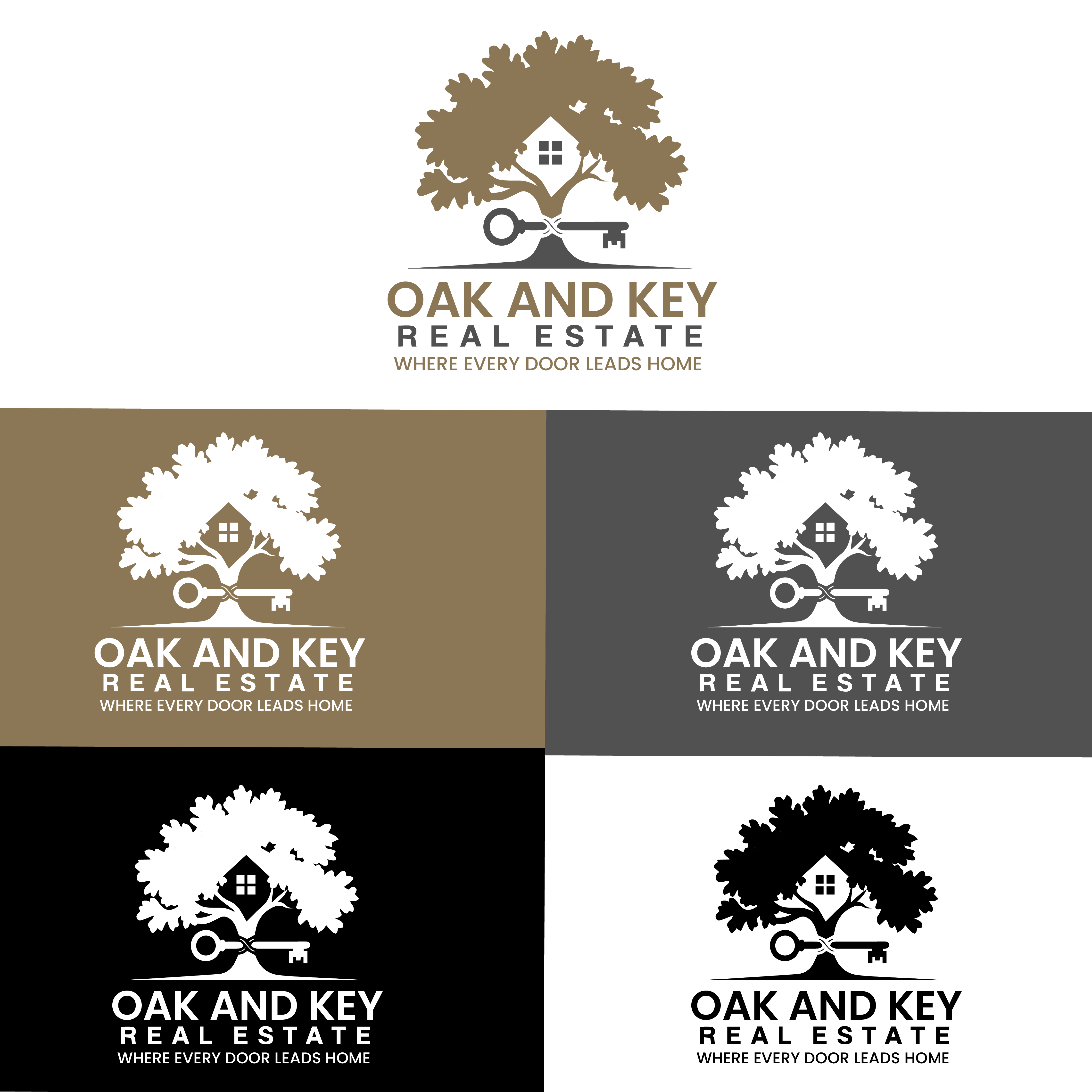 Logo Design by Shariqology for Oak and Key Real Estate  | Design #36066572