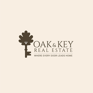 Logo Design by Rush Advertising for Oak and Key Real Estate  | Design: #36067577
