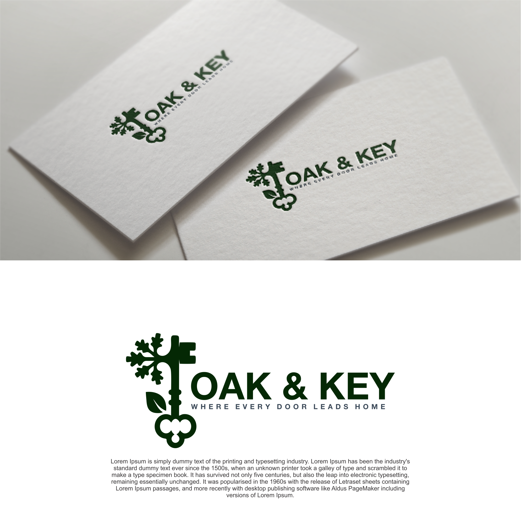 Logo Design by diego costa for Oak and Key Real Estate  | Design #36068336