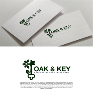 Logo Design by diego costa for Oak and Key Real Estate  | Design: #36068336