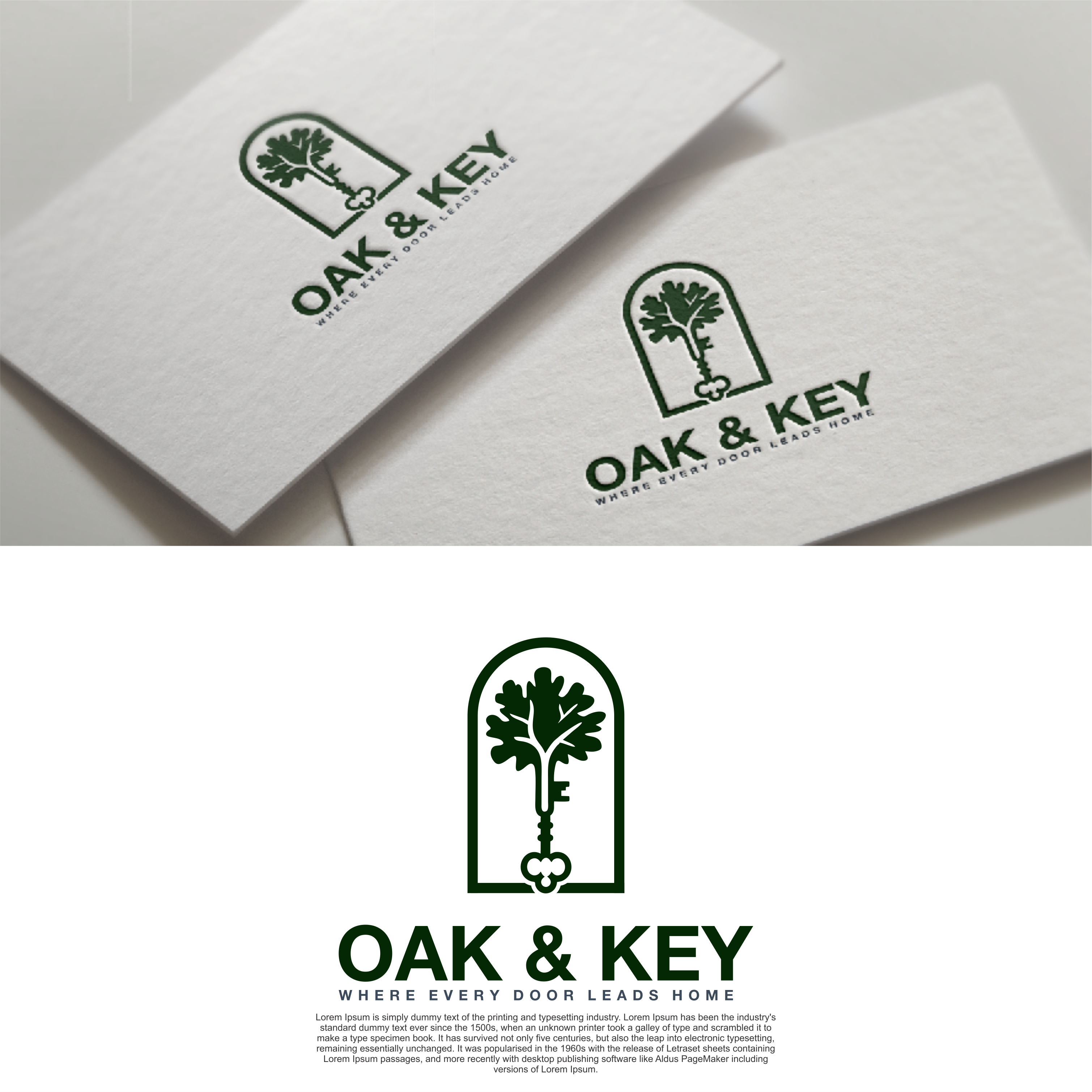 Logo Design by diego costa for Oak and Key Real Estate  | Design #36068367