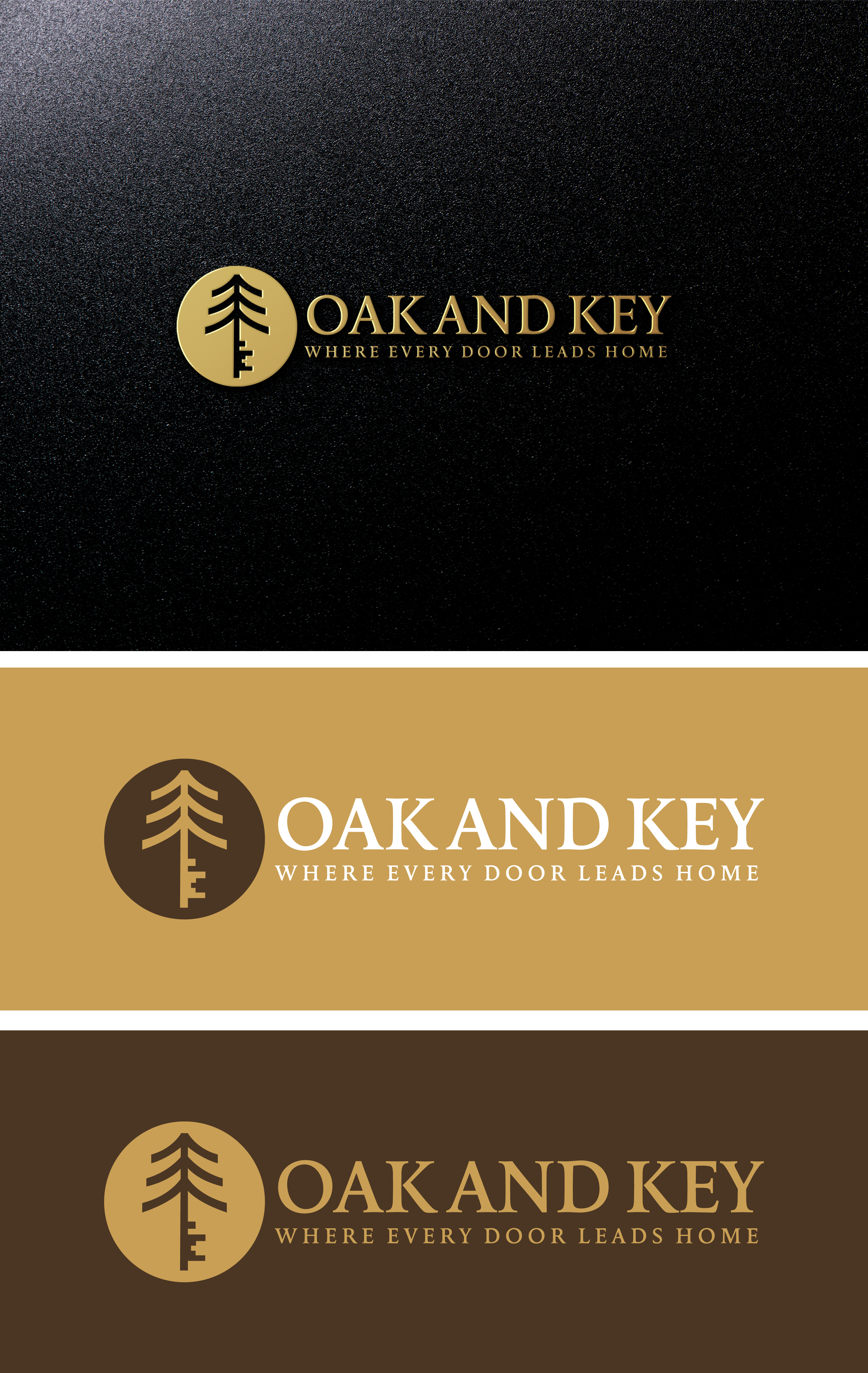Logo Design by AKTech for Oak and Key Real Estate  | Design #36083771