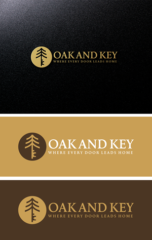 Logo Design by AKTech for Oak and Key Real Estate  | Design: #36083771