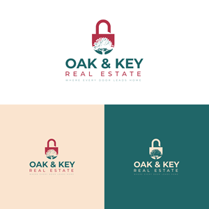 Logo Design by MasMasDesign for Oak and Key Real Estate  | Design: #36074324