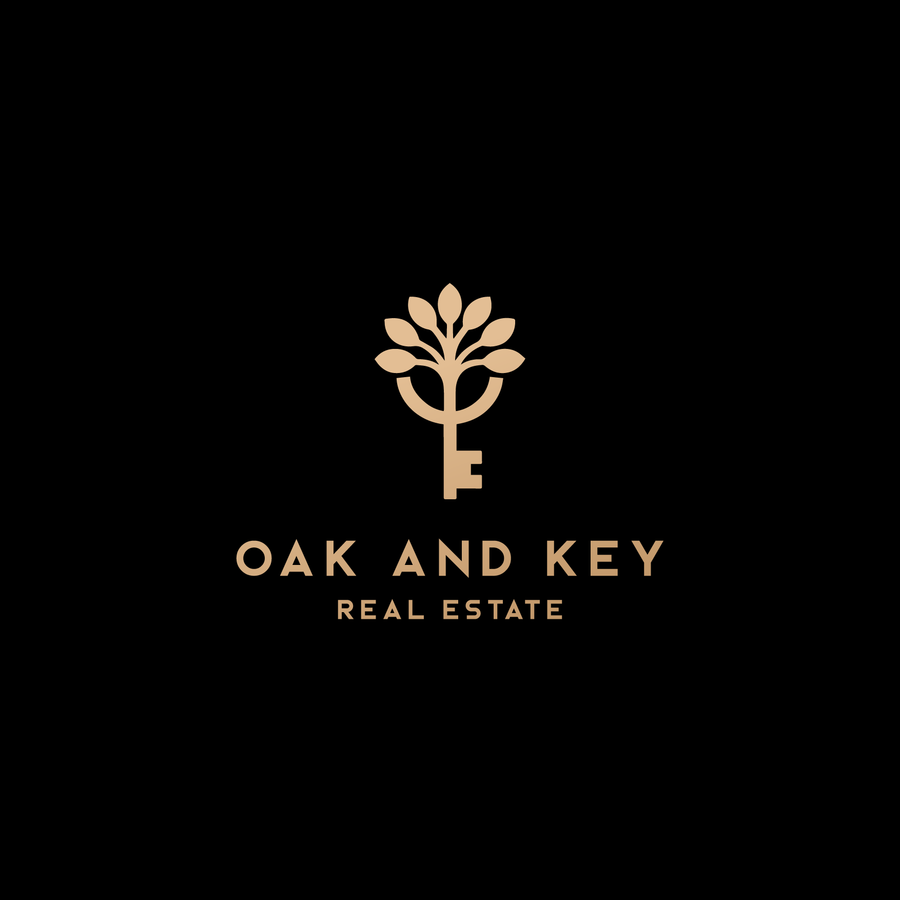 Logo Design by Art Freak for Oak and Key Real Estate  | Design #36103693