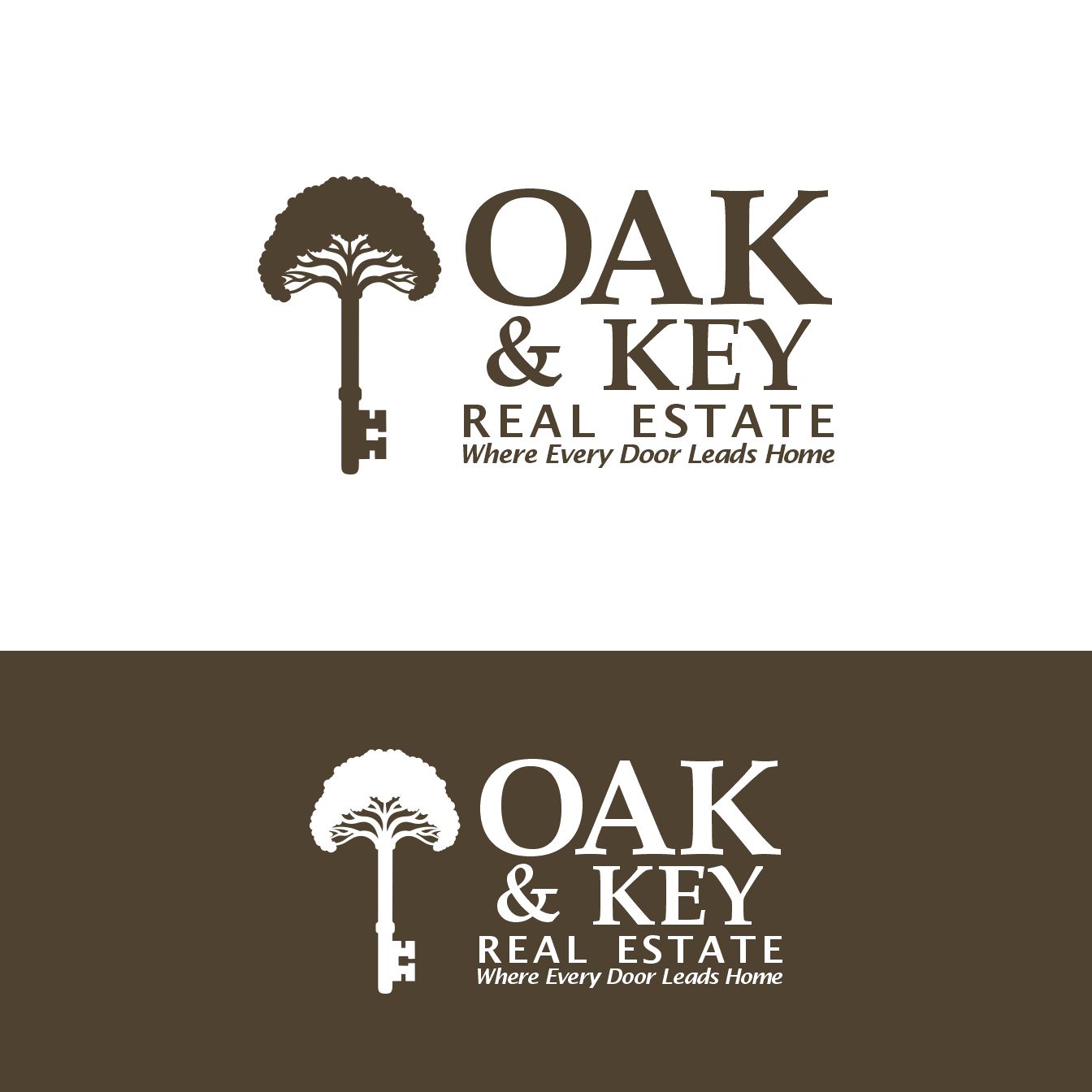Logo-Design von FEEL_LIFE für Oak and Key Real Estate  | Design #36066502