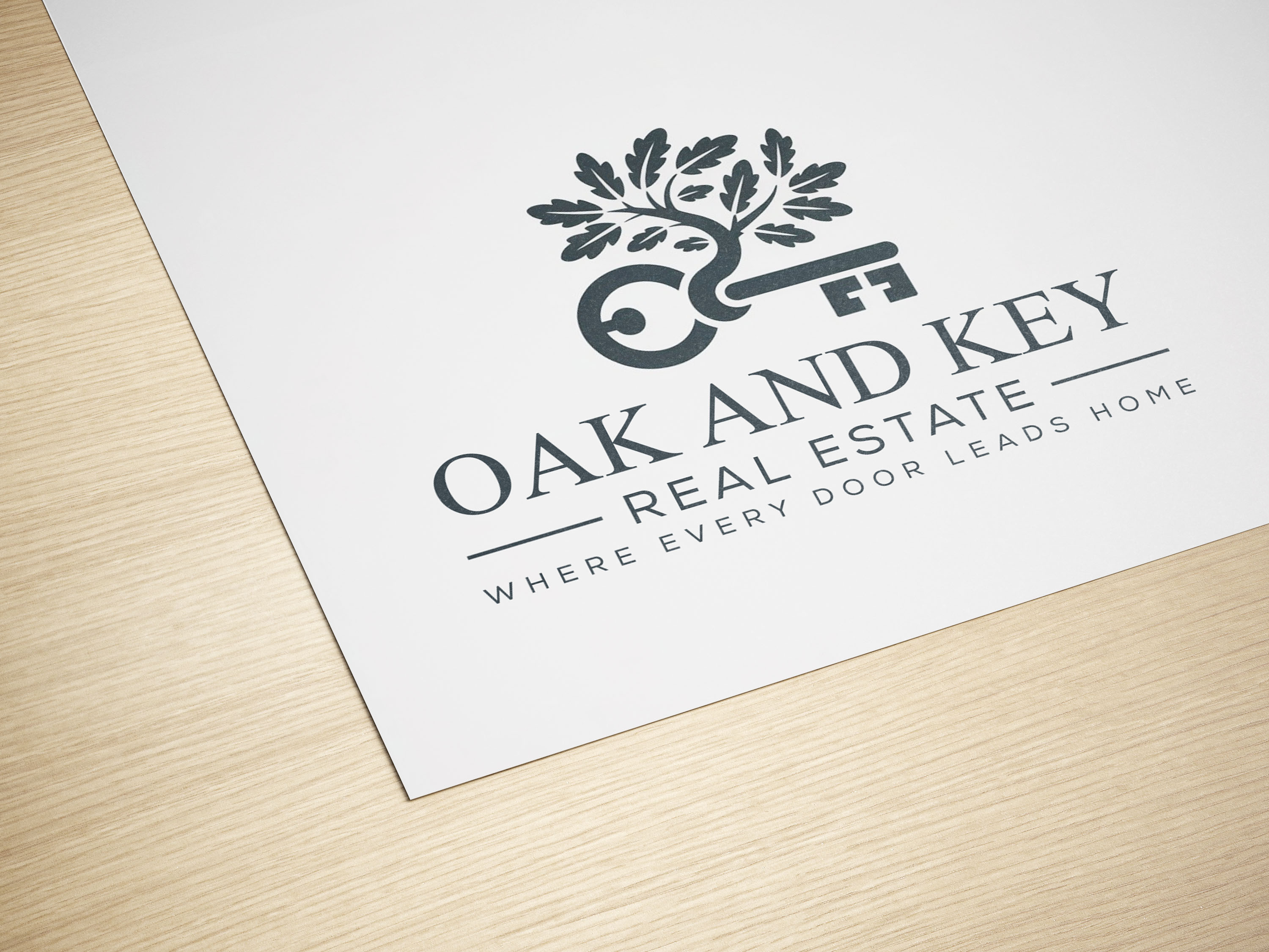 Logo Design by PixelCraft Designs for Oak and Key Real Estate  | Design #36073982