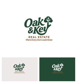 Logo Design by Afsana_Hoque for Oak and Key Real Estate  | Design: #36076352