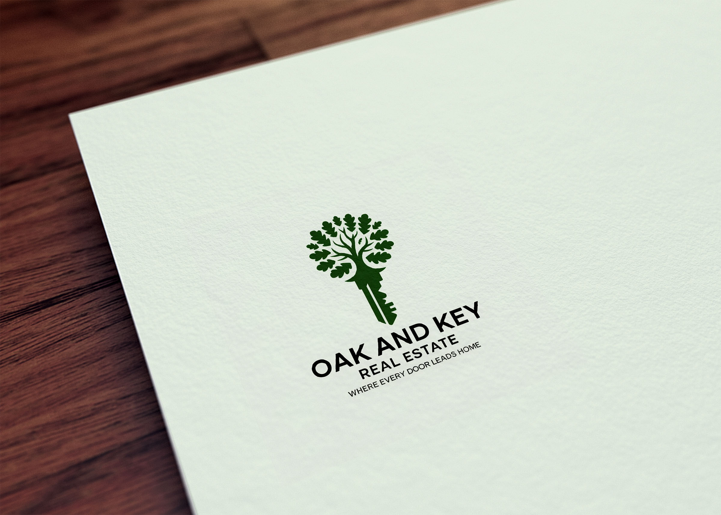 Logo Design by GraphiqueLab for Oak and Key Real Estate  | Design #36074282
