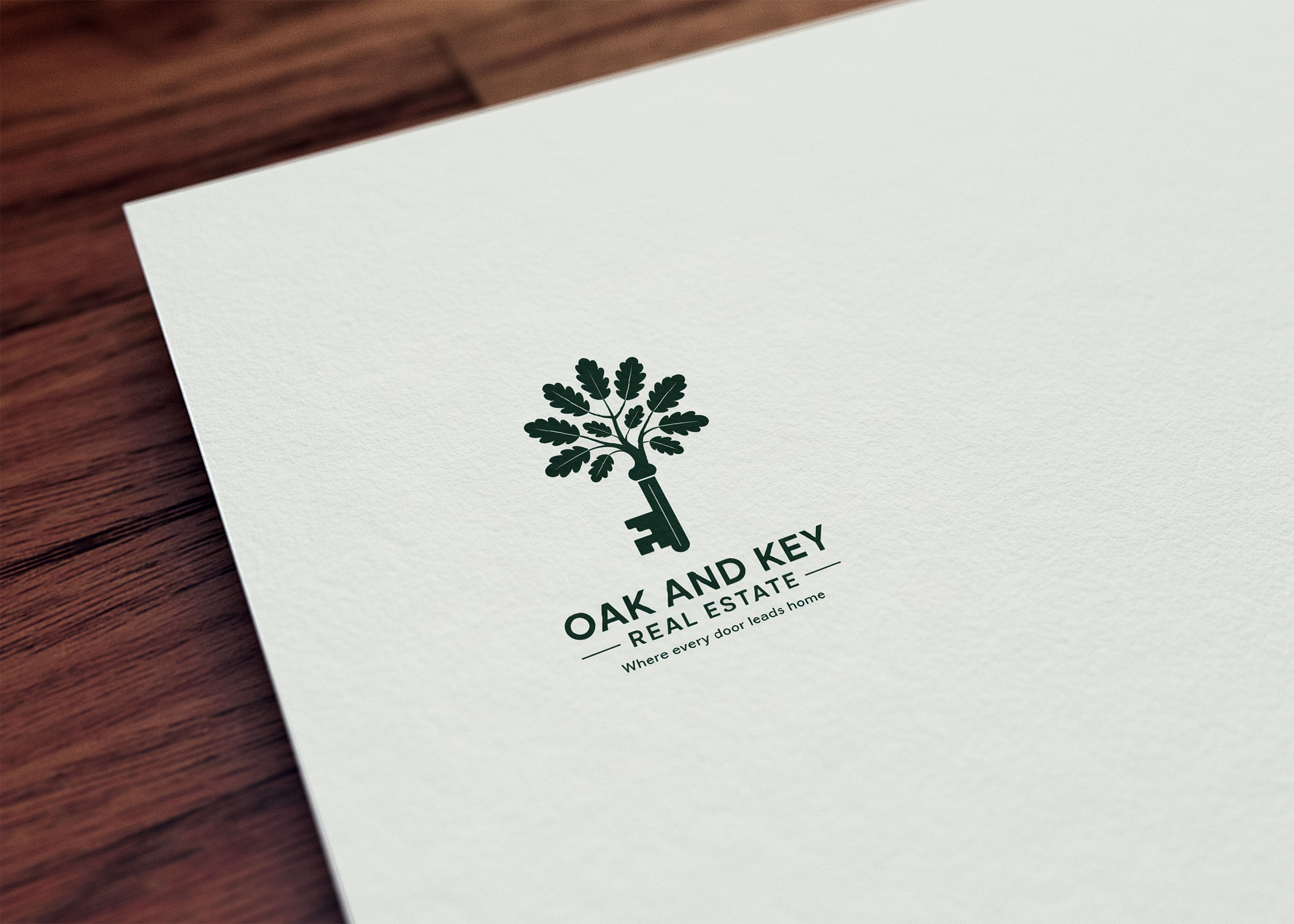 Logo Design by GraphiqueLab for Oak and Key Real Estate  | Design #36074291