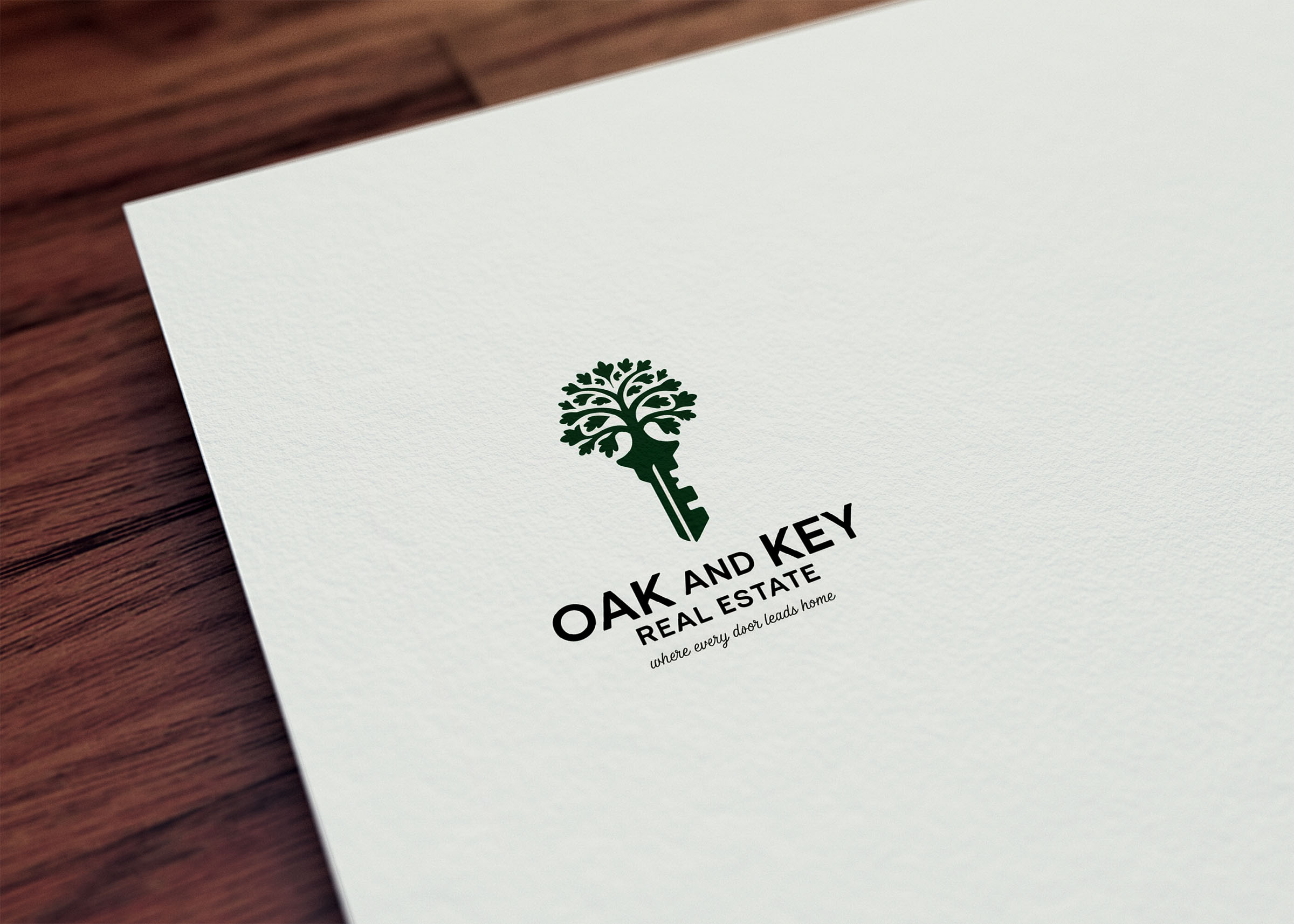Logo Design by GraphiqueLab for Oak and Key Real Estate  | Design #36074292