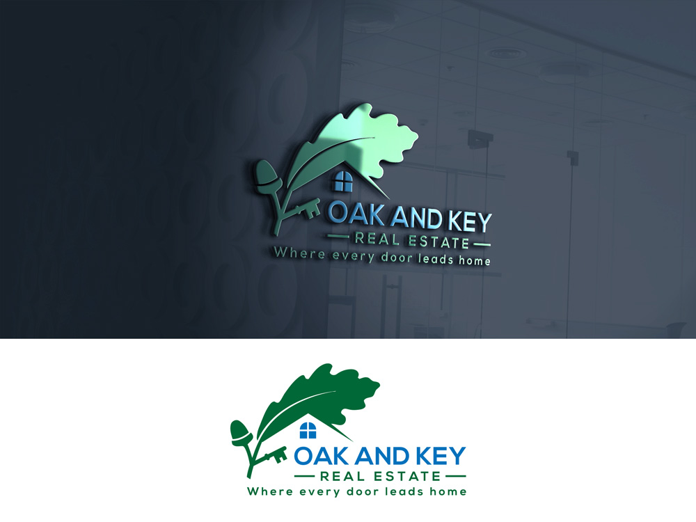 Logo-Design von @MKR für Oak and Key Real Estate  | Design #36072819
