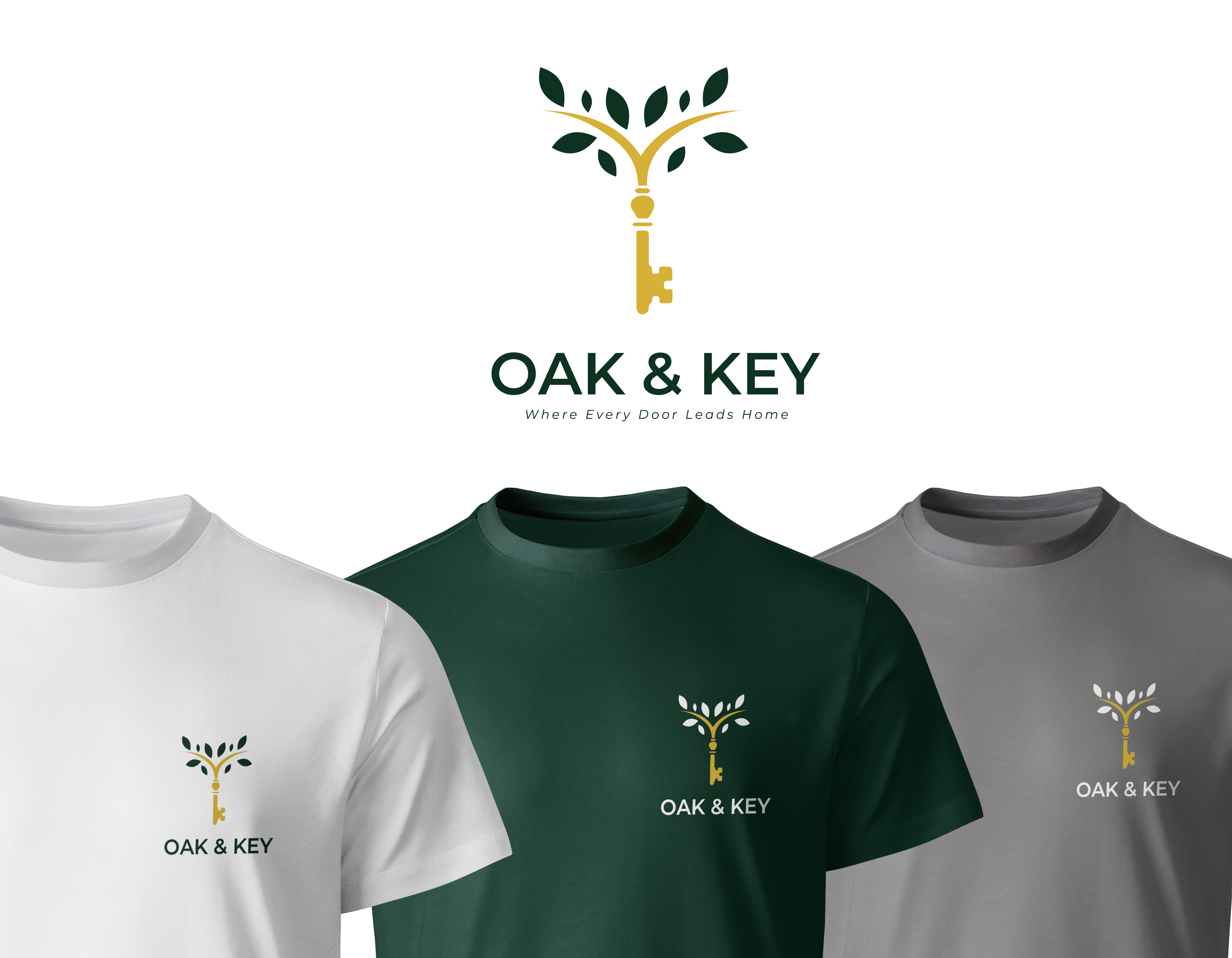 Logo Design by RobC for Oak and Key Real Estate  | Design #36106517