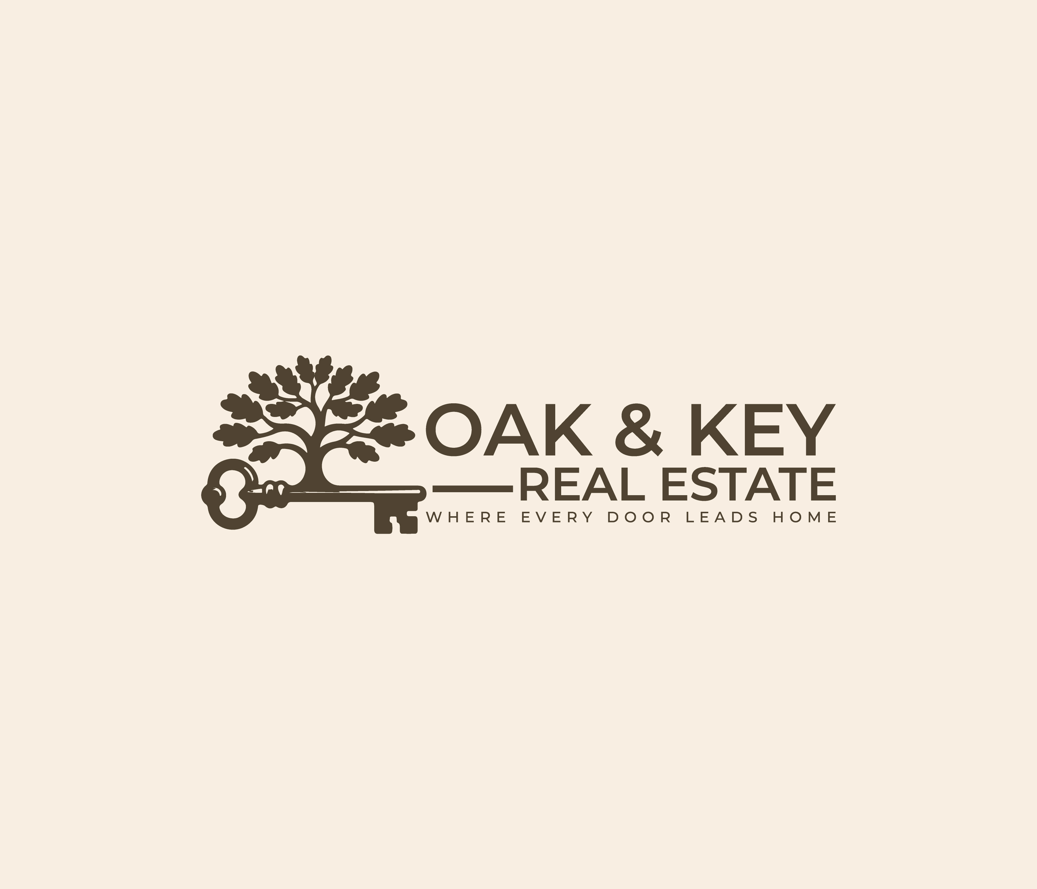 Logo Design by Creatify Lab for Oak and Key Real Estate  | Design #36087455