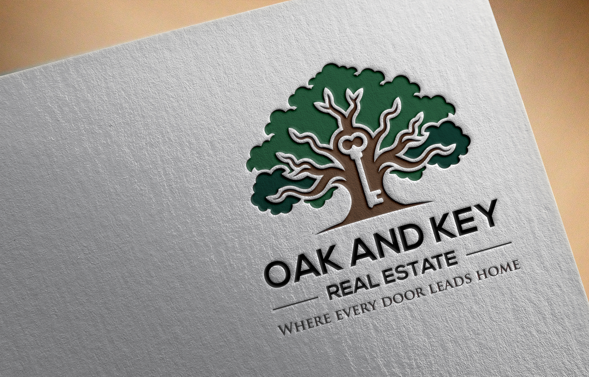 Diseño de Logo por abcd.. para Oak and Key Real Estate  | Diseño #36083901