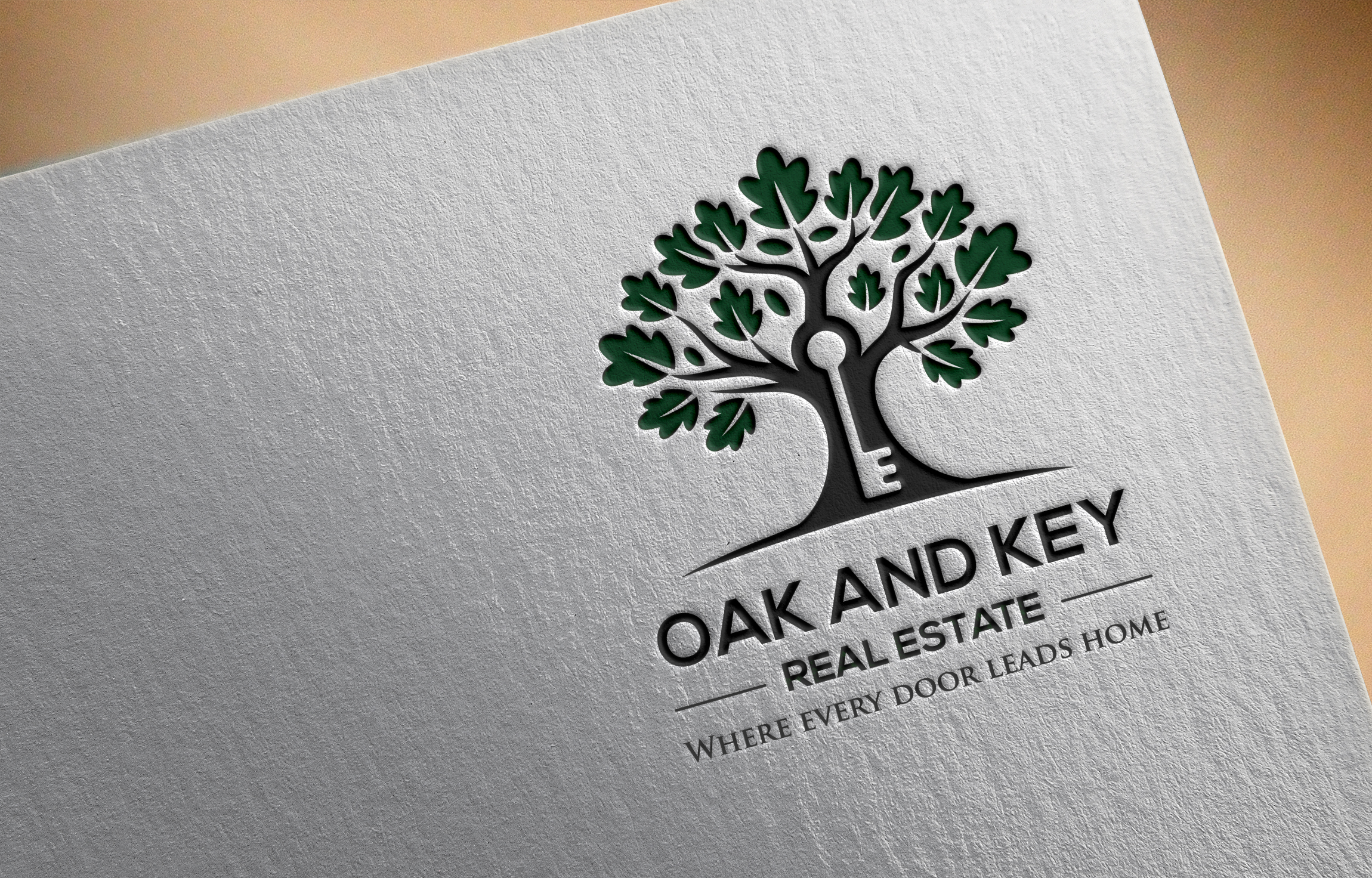 Logo Design by abcd.. for Oak and Key Real Estate  | Design #36083902