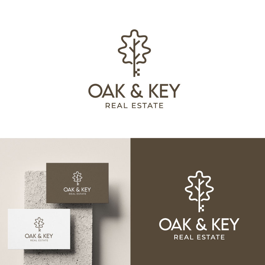 Diseño de Logo por Timefortheweb para Oak and Key Real Estate  | Diseño #36068317
