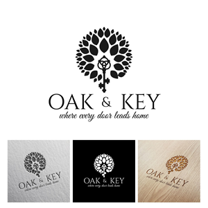 Logo Design by michellefrances for Oak and Key Real Estate  | Design: #36078250