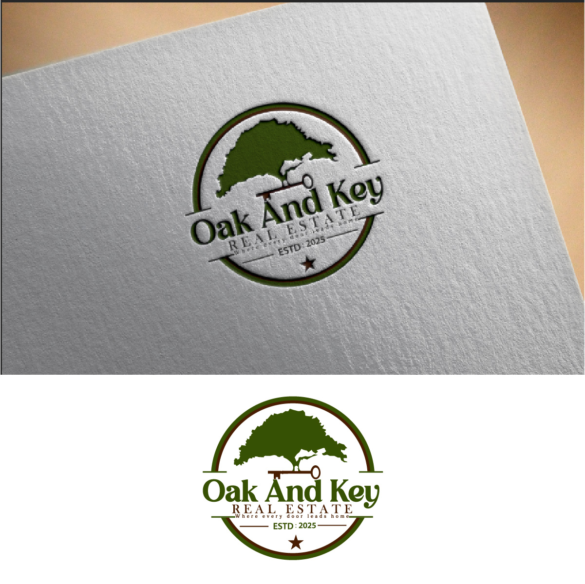 Logo-Design von fly  design für Oak and Key Real Estate  | Design #36069360