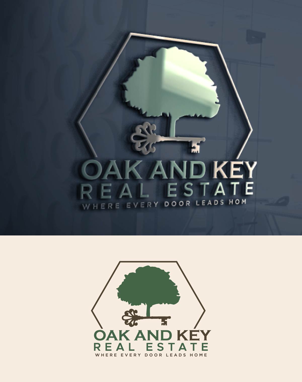 Logo Design by fly  design for Oak and Key Real Estate  | Design #36069361