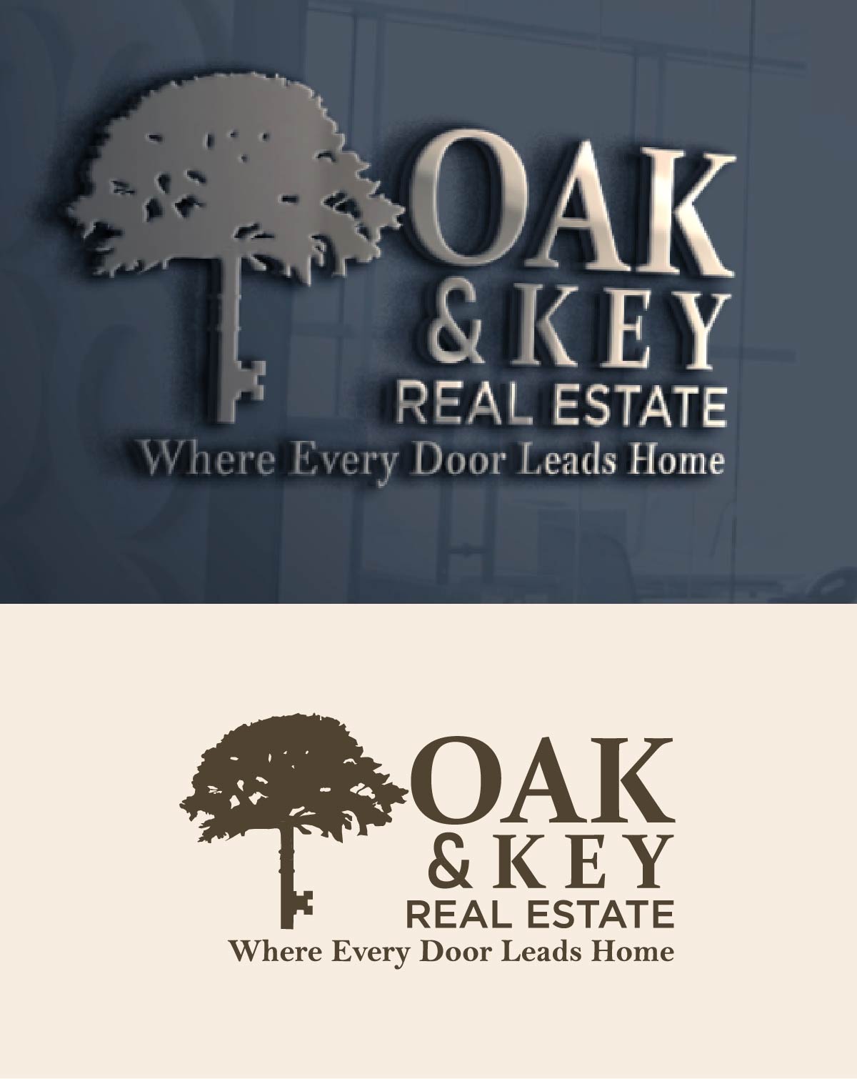 Logo-Design von fly  design für Oak and Key Real Estate  | Design #36073422