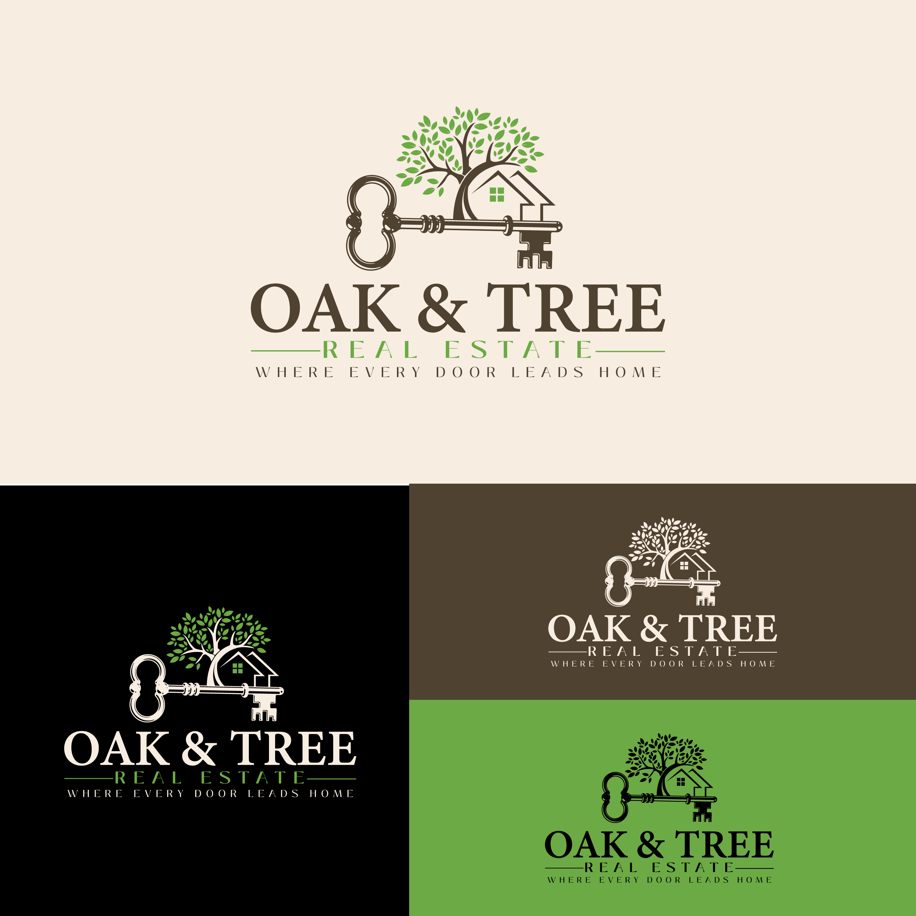 Logo Design by Design Reflector for Oak and Key Real Estate  | Design #36076660
