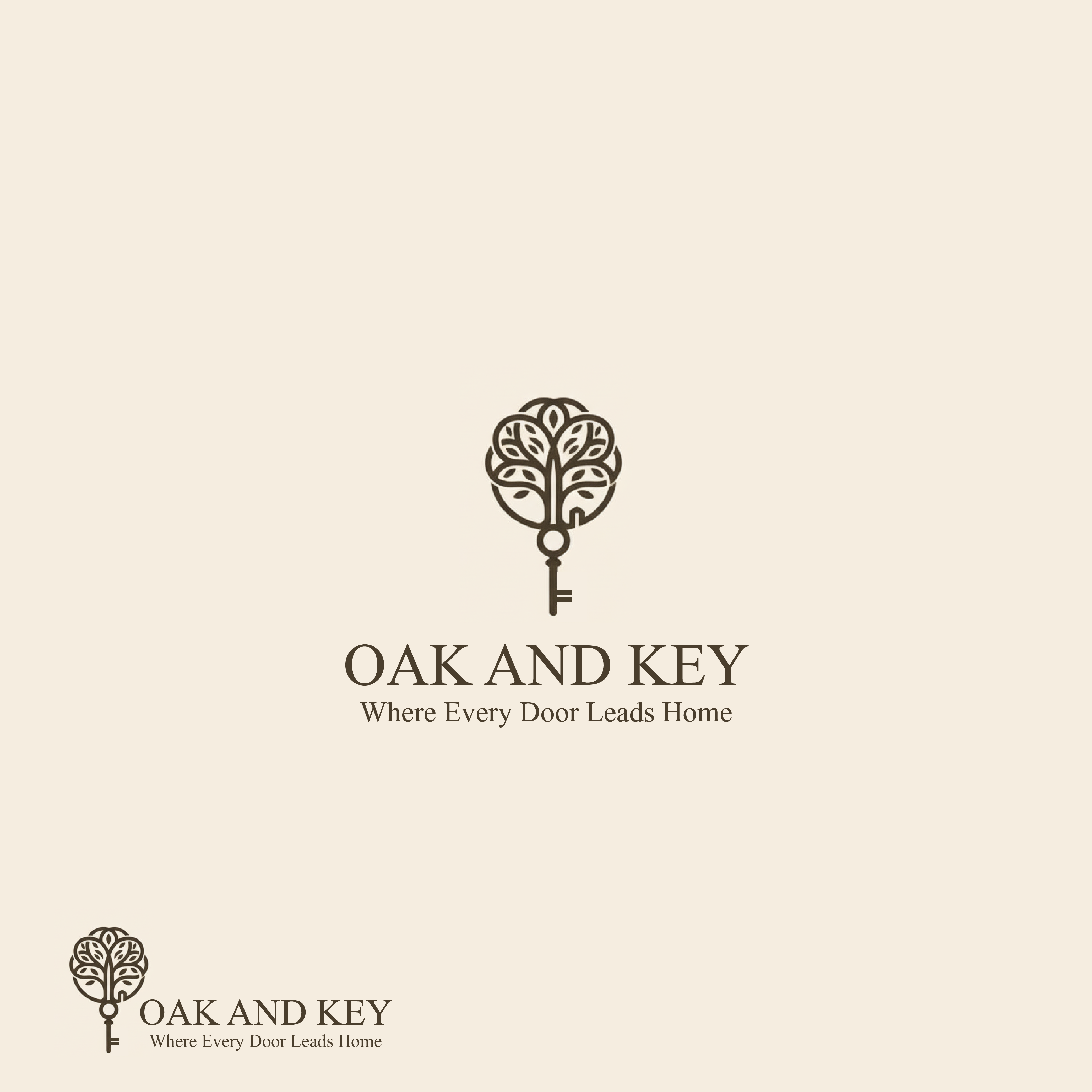 Logo Design by Bushra141 for Oak and Key Real Estate  | Design #36073815