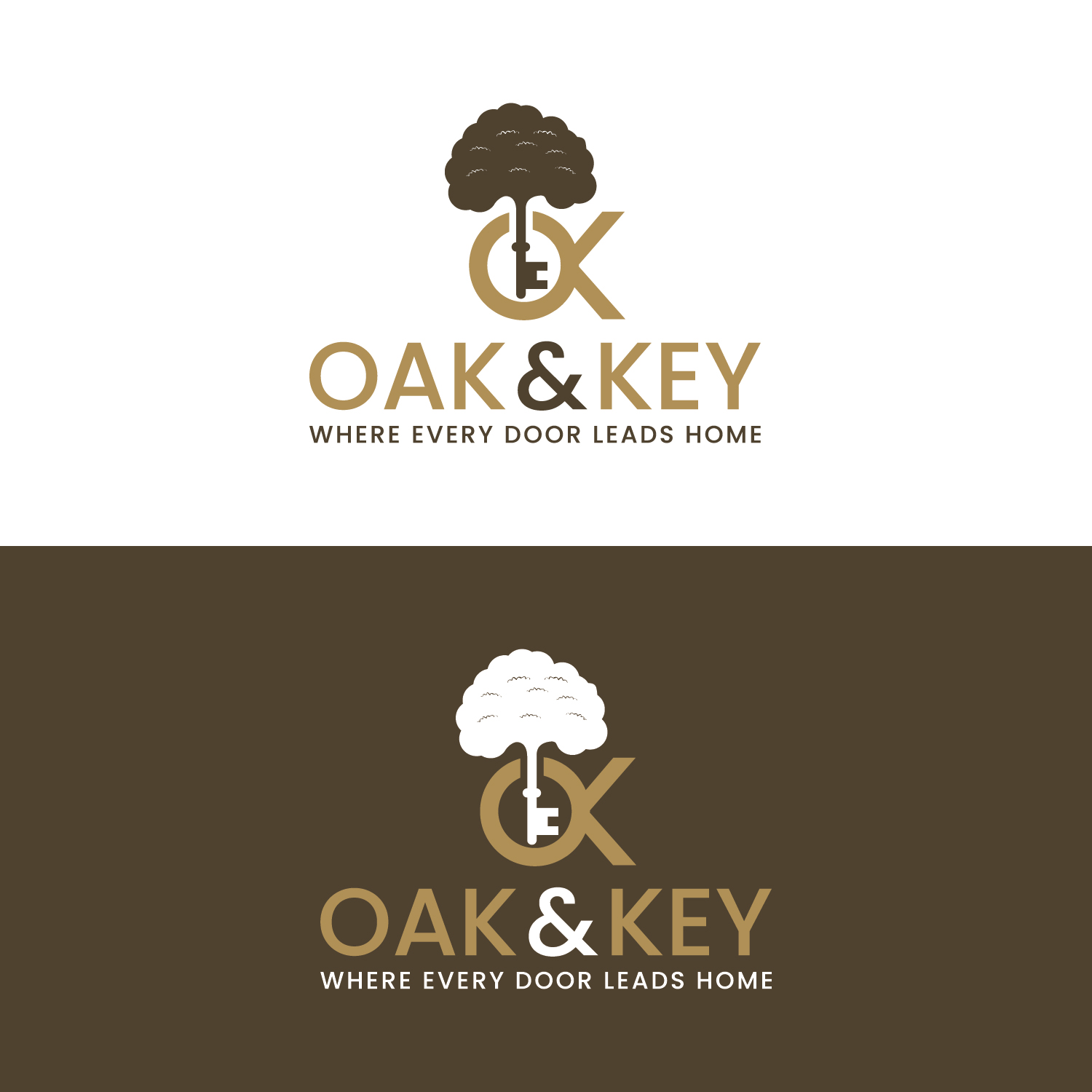 Logo Design by Maxo-Biz for Oak and Key Real Estate  | Design #36069221