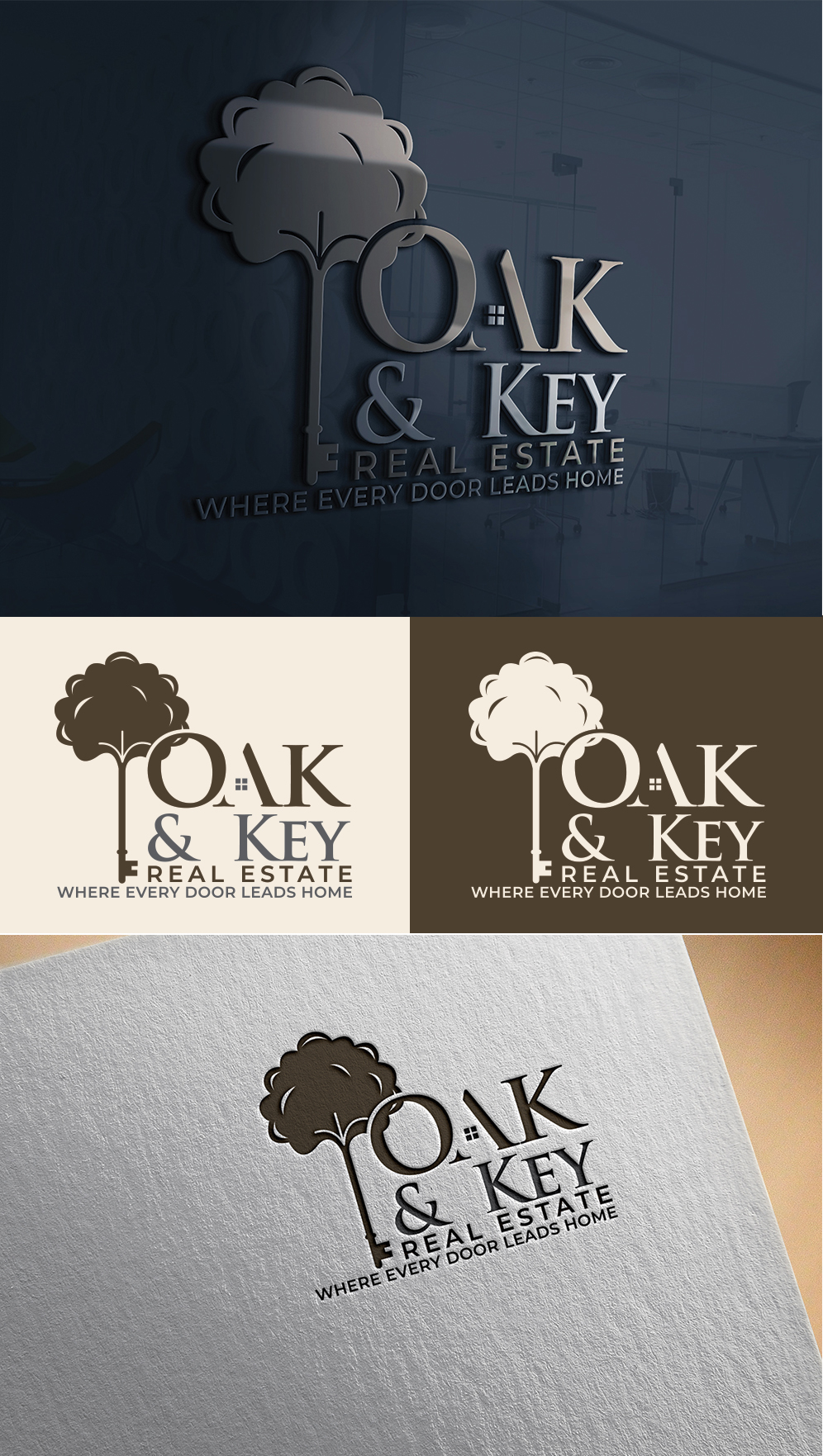 Logo-Design von Imran_me für Oak and Key Real Estate  | Design #36068717