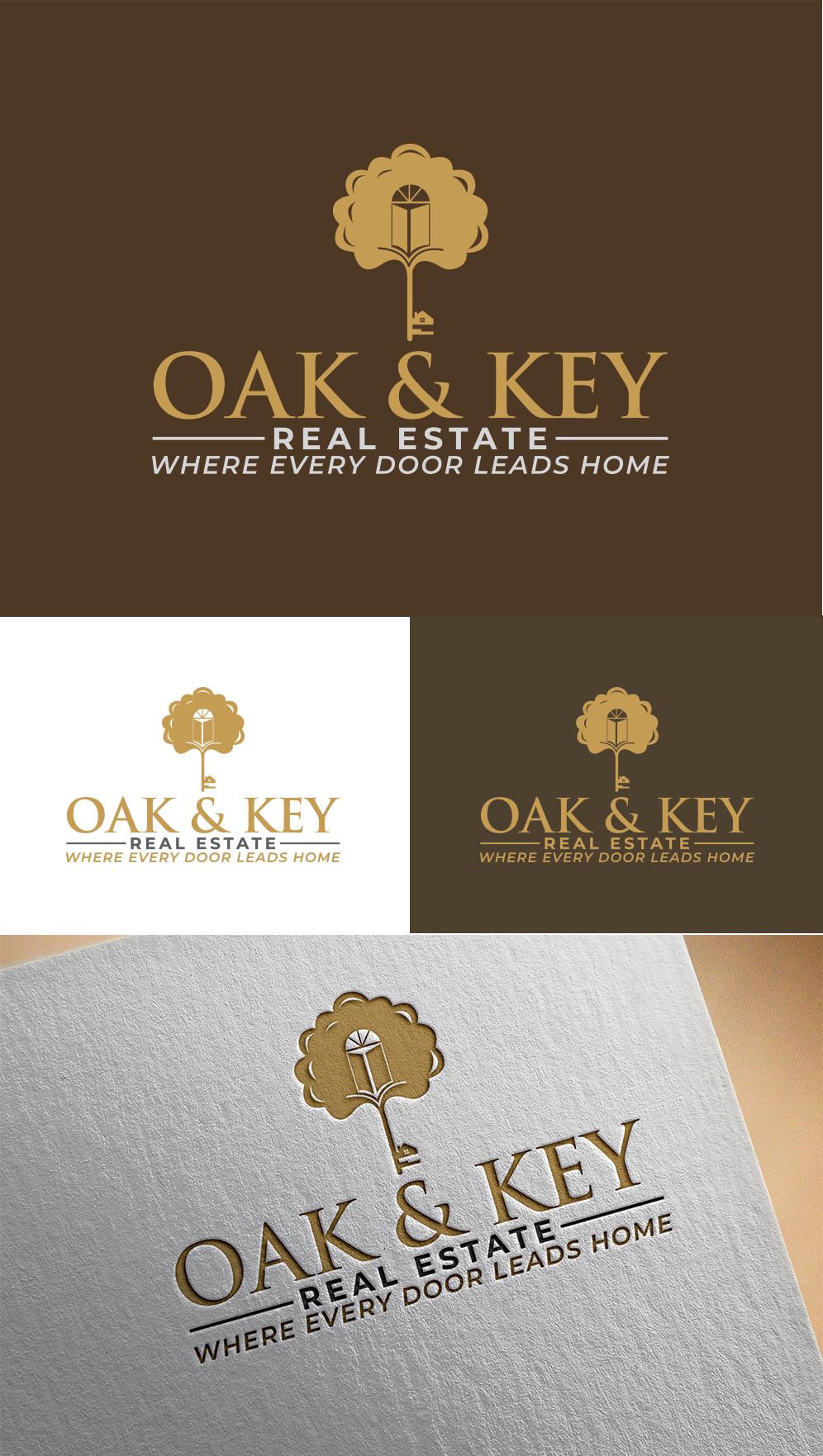 Logo Design by Imran_me for Oak and Key Real Estate  | Design #36074213