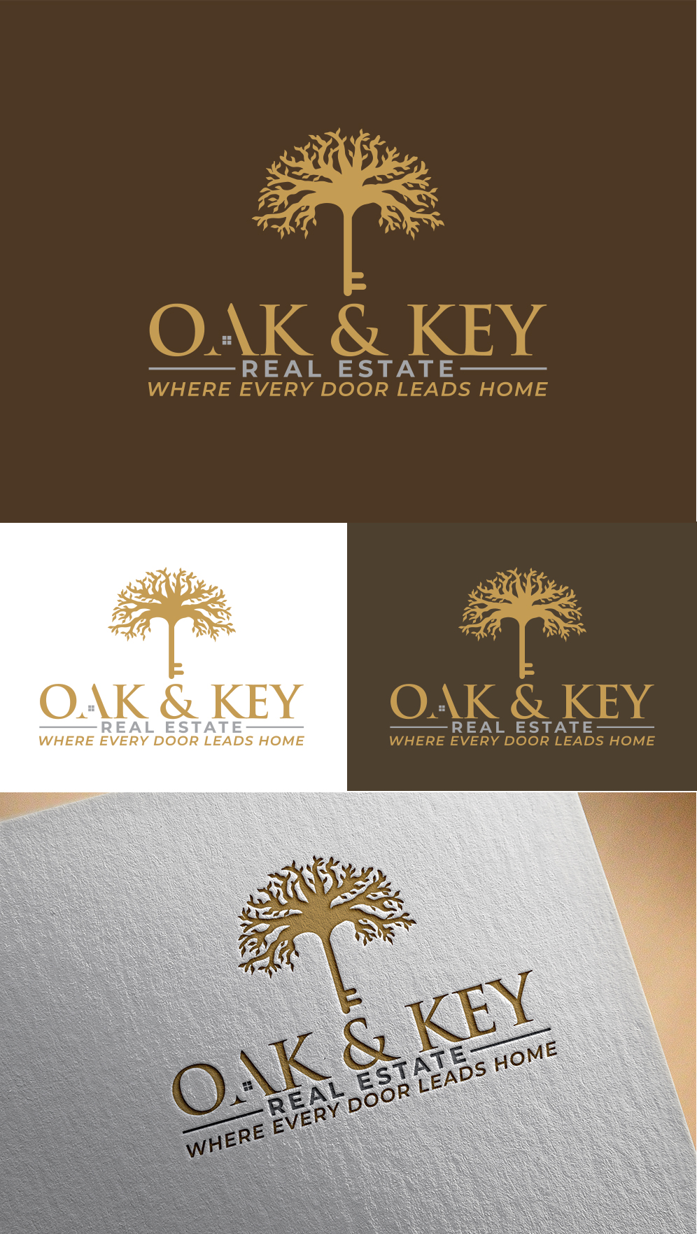 Diseño de Logo por Imran_me para Oak and Key Real Estate  | Diseño #36075907