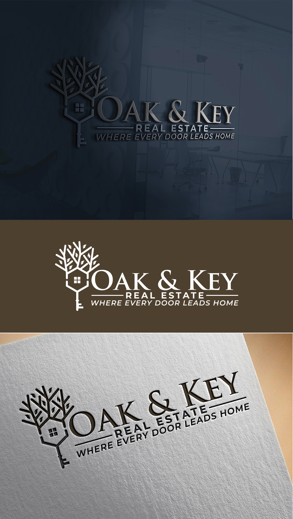 Diseño de Logo por Imran_me para Oak and Key Real Estate  | Diseño #36082845