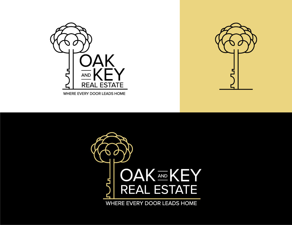 Logo Design by Cre@8ive.Colors for Oak and Key Real Estate  | Design #36071093