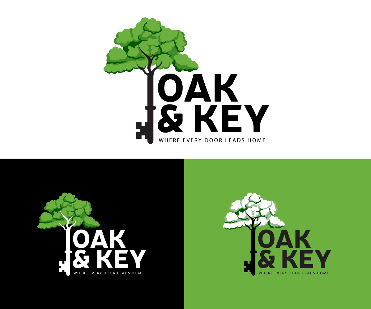 Logo Design by Ansh Design for Oak and Key Real Estate  | Design #36067665