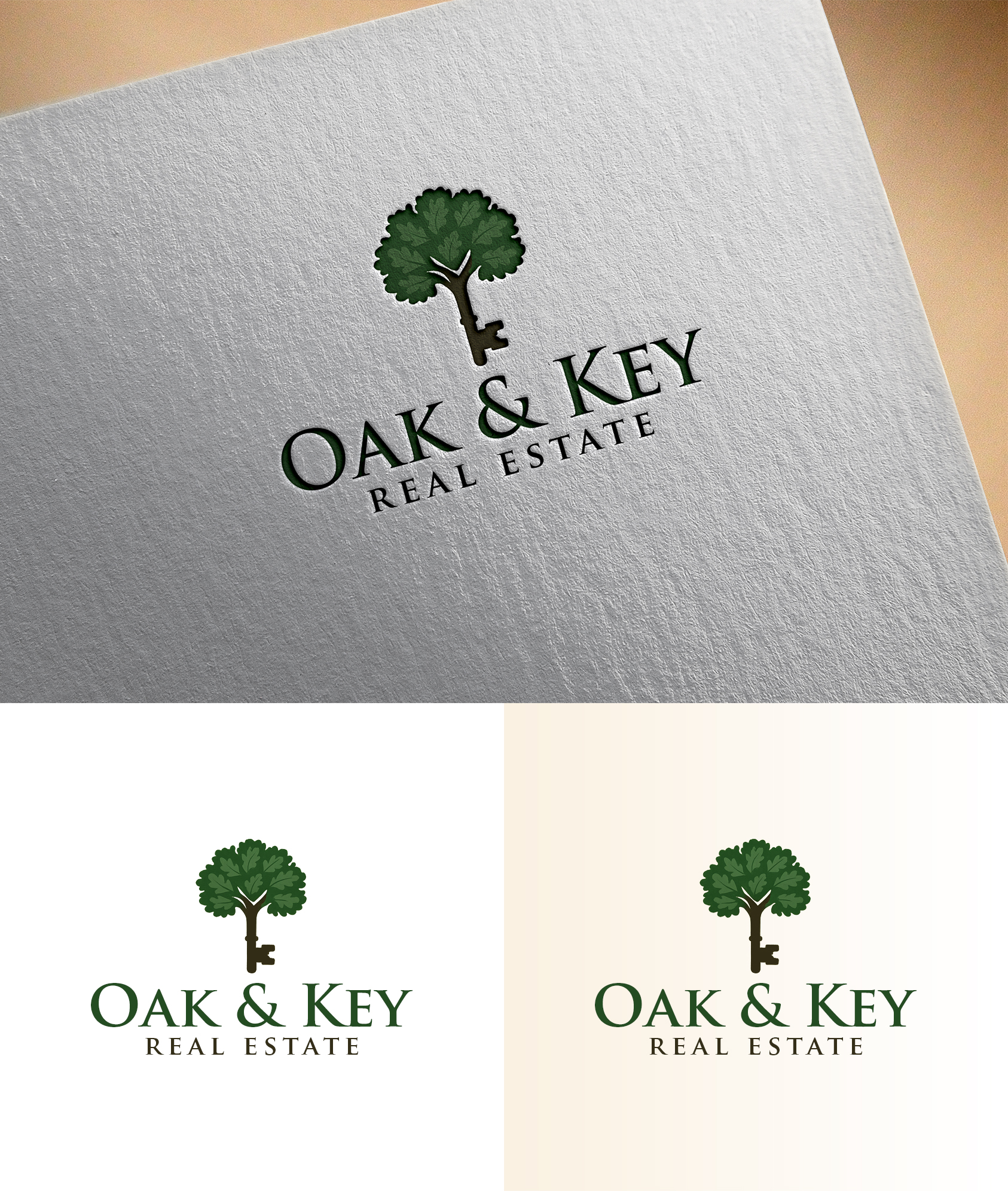 Logo Design by Soonia for Oak and Key Real Estate  | Design #36074499
