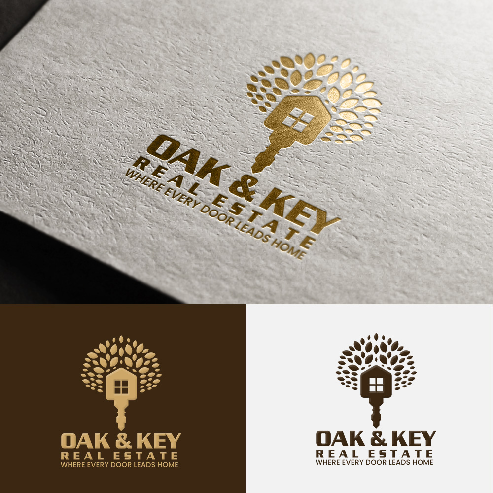Logo Design by teddy_sign for Oak and Key Real Estate  | Design #36102063
