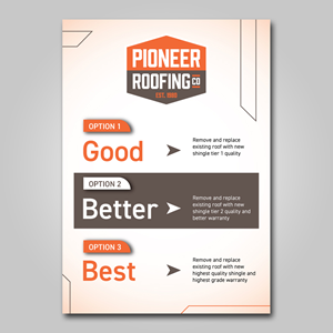 Flyer Design by YourLogoMaster for Pioneer Roofing Company | Design: #36076039