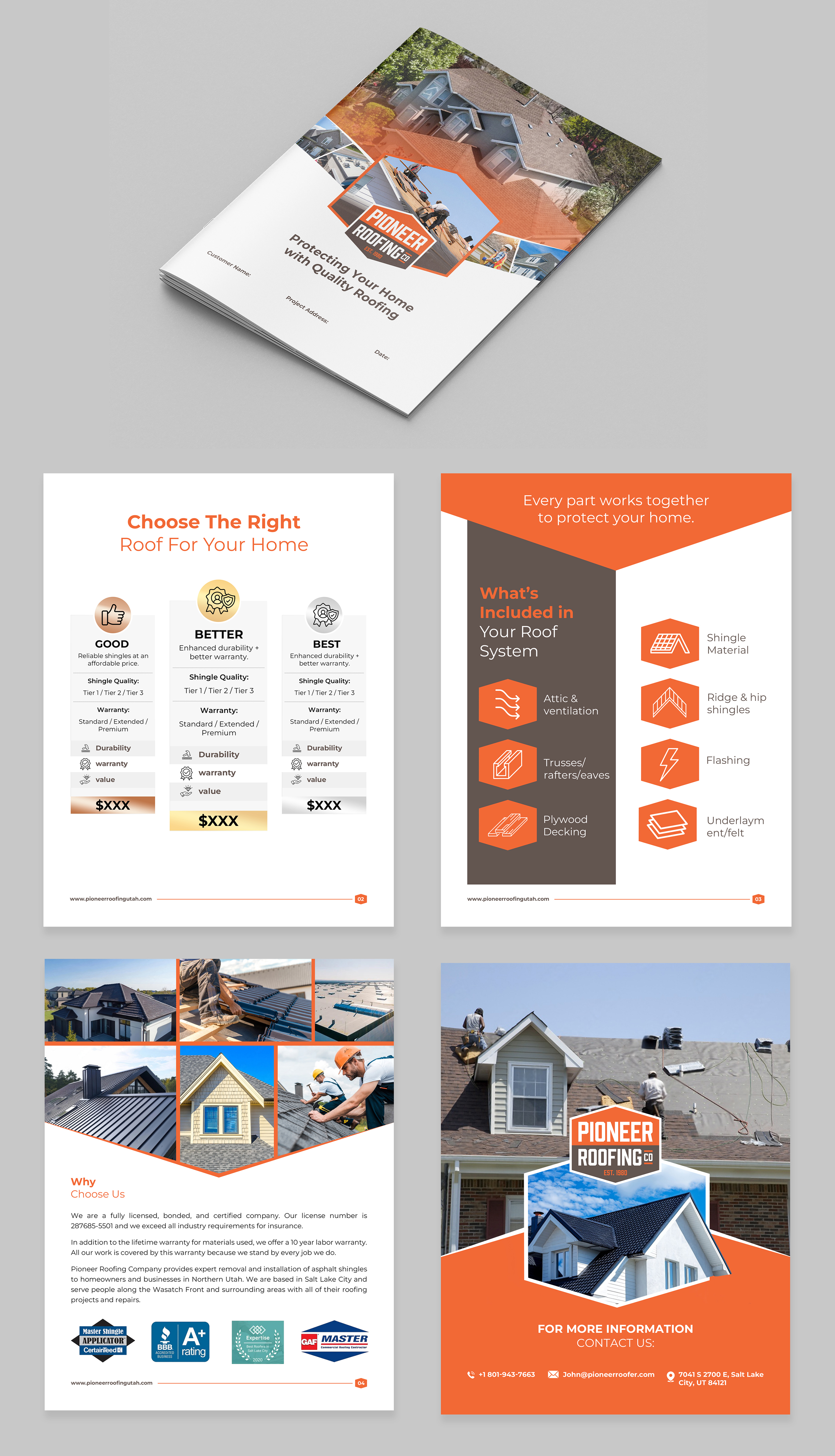 Diseño de Flyer por designcircle para Pioneer Roofing Company | Diseño #36079173