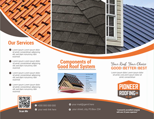 Flyer Design by SubornaA for Pioneer Roofing Company | Design: #36076419
