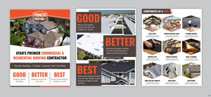Flyer Design by pb for Pioneer Roofing Company | Design #36075738