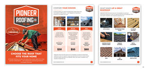 Flyer Design by pb for Pioneer Roofing Company | Design: #36075740
