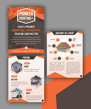 Flyer Design by pb for Pioneer Roofing Company | Design: #36075743
