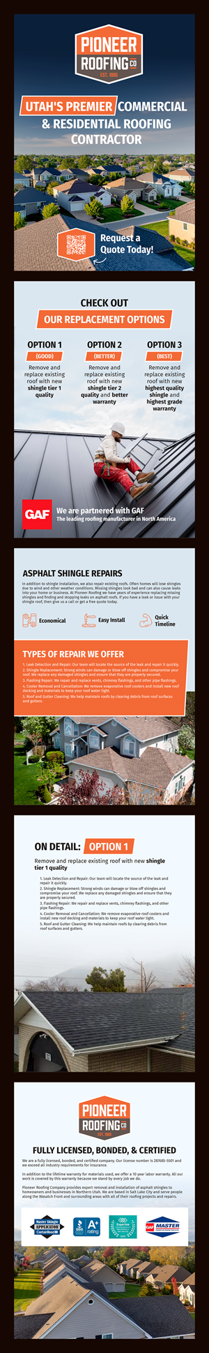 Flyer Design by karina Bertarione for Pioneer Roofing Company | Design #36067866