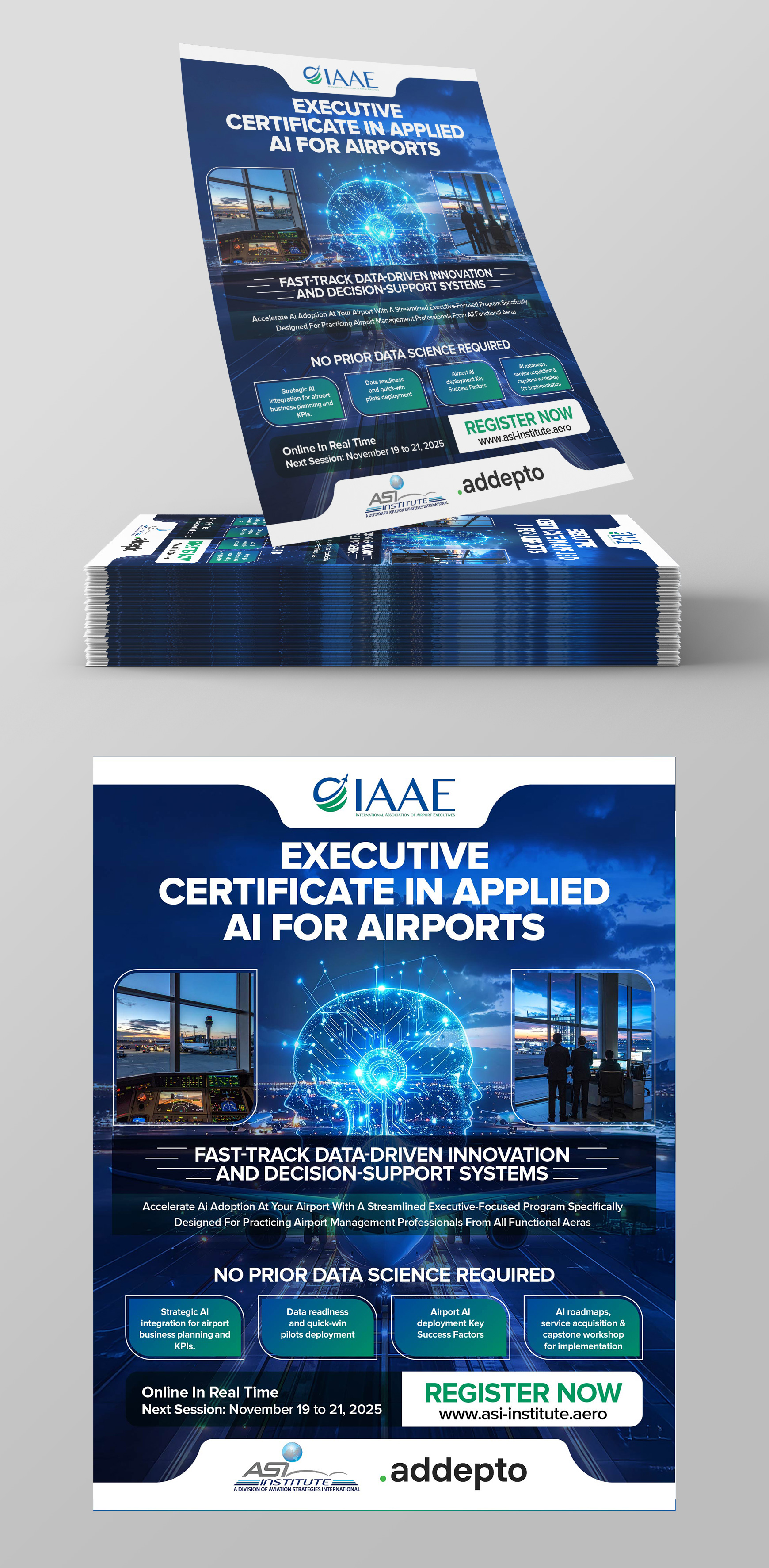 Flyer Design by Toqeer Hussain for Aviation Strategies International | Design #36089493