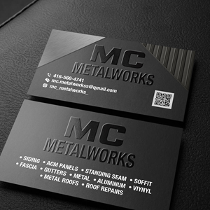 mc metalworks business card metallic look
