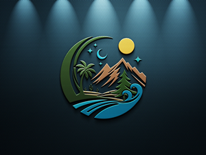 Logo for an adventure company that combines all the destinations