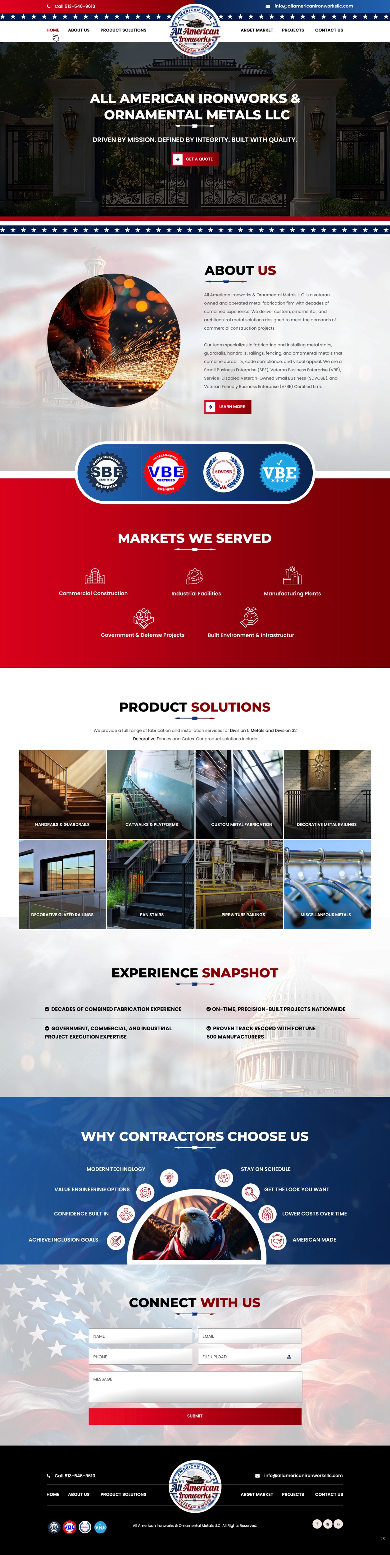 Web Design by pb for All American Ironworks and Ornamental Metals LLC | Design #36105276