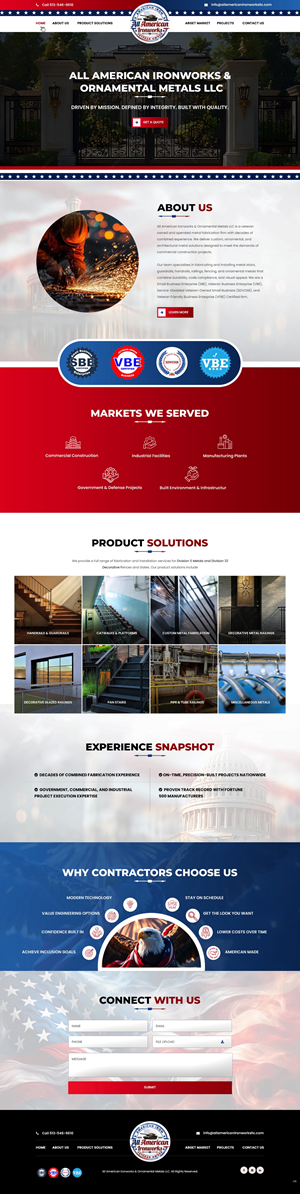 Web Design by pb for All American Ironworks and Ornamental Metals LLC | Design: #36105276